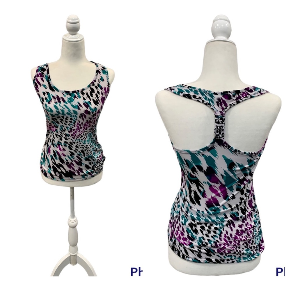 Colorful racer back tank top